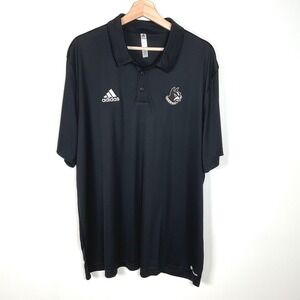 Adidas Wofford‎ Terriers AEROREADY Polo Shirt Athletic Logo Black Golf Men's 2XL